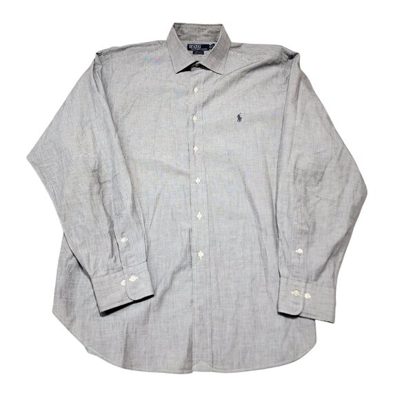 Polo Ralph Lauren Mens Gray Button-Up Shirt Philip Style Size L - Picture 6 of 6